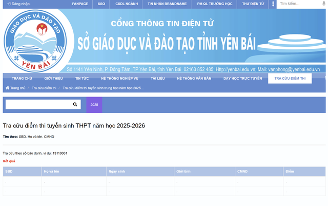 Hướng dẫn cách tra cứu điểm thi lớp 10 tỉnh Yên Bái- Ảnh 1.