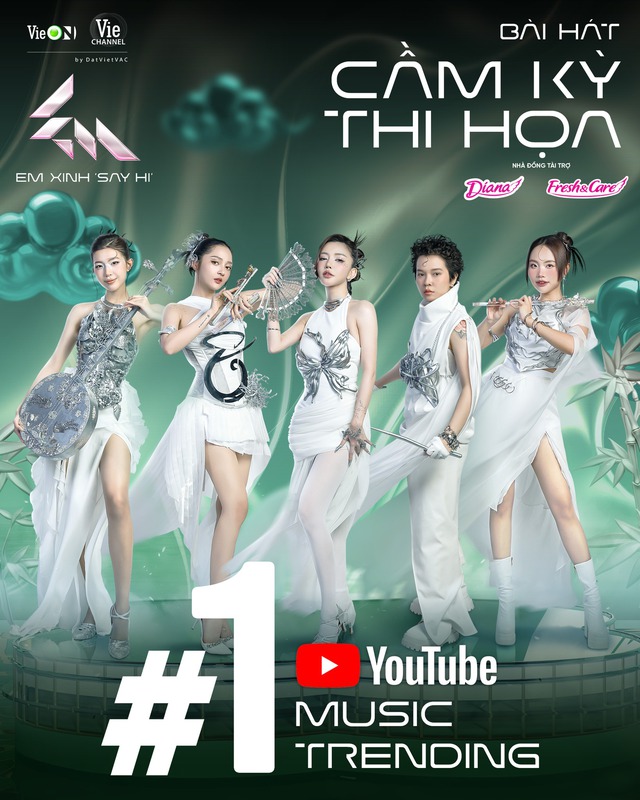 Cầm kỳ thi họa vượt mặt Run, đạt top 1 trending Youtube Music- Ảnh 1.