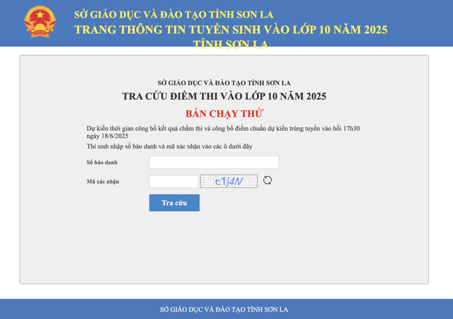 Xem điểm thi lớp 10 tỉnh Sơn La từ 17h30 ngày 18-6 - Ảnh 1.