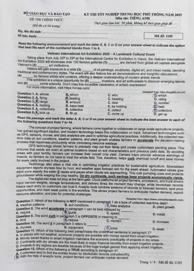 Fierce debate erupts over challenging English test in Vietnam’s national high school graduation exam
- Ảnh 1.