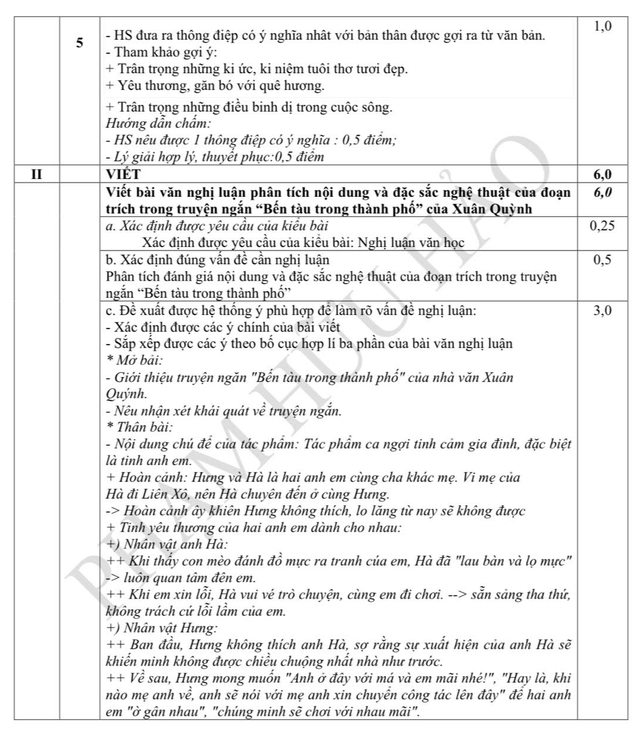Thi tuyển sinh lớp 10 Thanh Hóa: Đề thi, đáp án gợi ý môn văn - Ảnh 5.