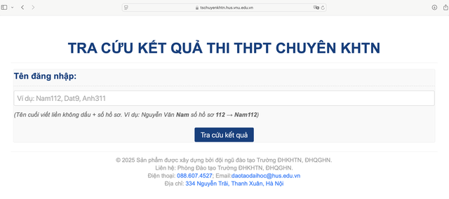 Có điểm chuẩn, tra cứu điểm thi lớp 10 Trường THPT chuyên Khoa học Tự nhiên thế nào?- Ảnh 2.