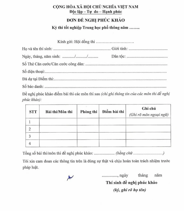 Cần làm gì khi muốn phúc khảo bài thi tốt nghiệp THPT năm 2025?- Ảnh 2.