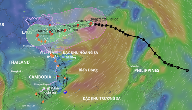 Tin bão số 3 chiều 20-7: giật cấp 15, tiến gần Quảng Ninh - Hải Phòng- Ảnh 1.