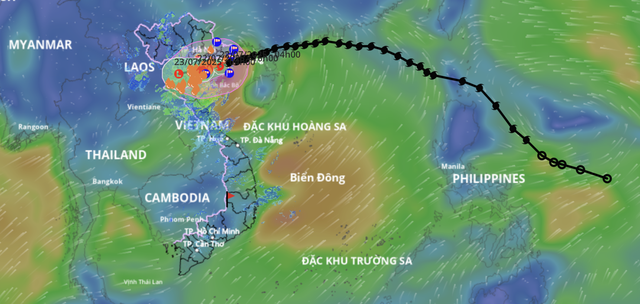 Dự báo trưa, chiều nay 22-7, bão số 3 đổ bộ- Ảnh 1.
