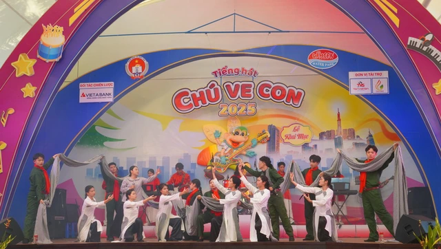Trường THPT Trần Phú khuấy động Lễ khai mạc Hội thi Tiếng hát Chú ve con 2025- Ảnh 3.