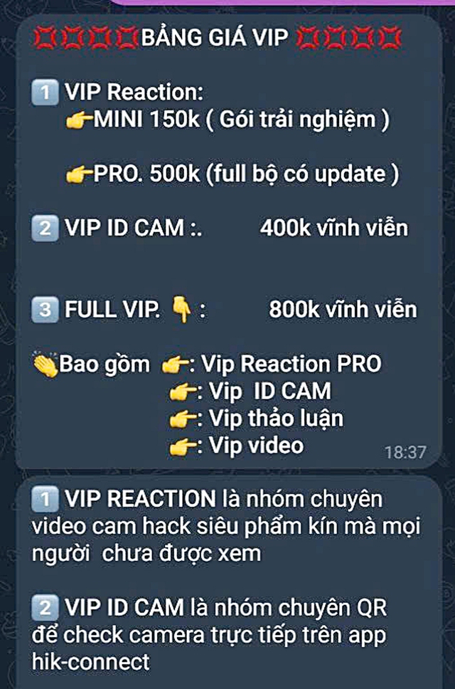 Vietnam sees surge in hacked home cameras, private footage leaked online- Ảnh 4. Vietnam sees surge in hacked home cameras, private footage leaked online- Ảnh 4.