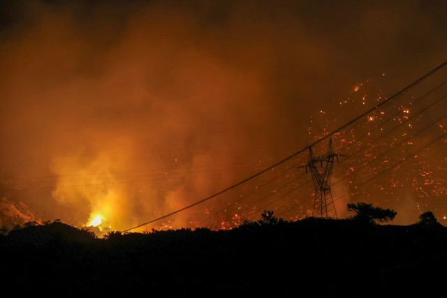 Wildfire on Greek island of Crete scorches forest, forces evacuation of over 1,000- Ảnh 8. Wildfire on Greek island of Crete scorches forest, forces evacuation of over 1,000- Ảnh 8.