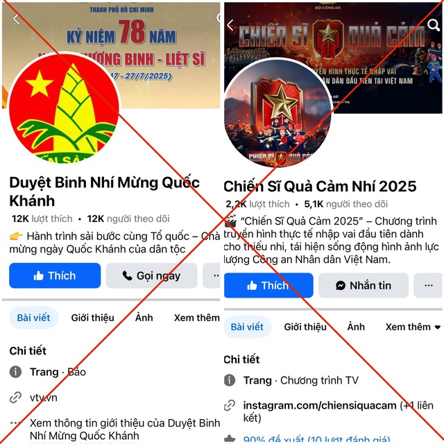 Xuất hiện nhiều tài khoản giả mạo tổ chức các chương trình Duyệt binh, Chiến sĩ quả cảm dành cho thiếu nhi - Ảnh 1.