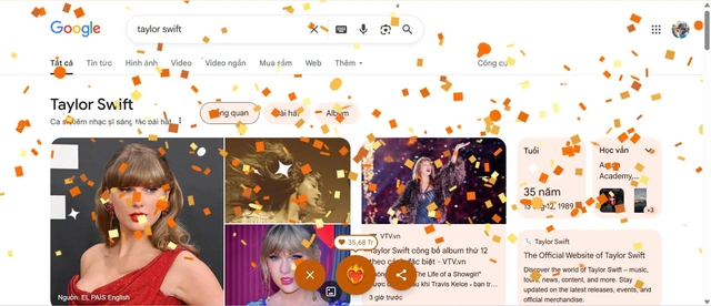 Xem hiệu ứng Google mừng Taylor Swift ra album mới độc đáo như thế nào?- Ảnh 1.