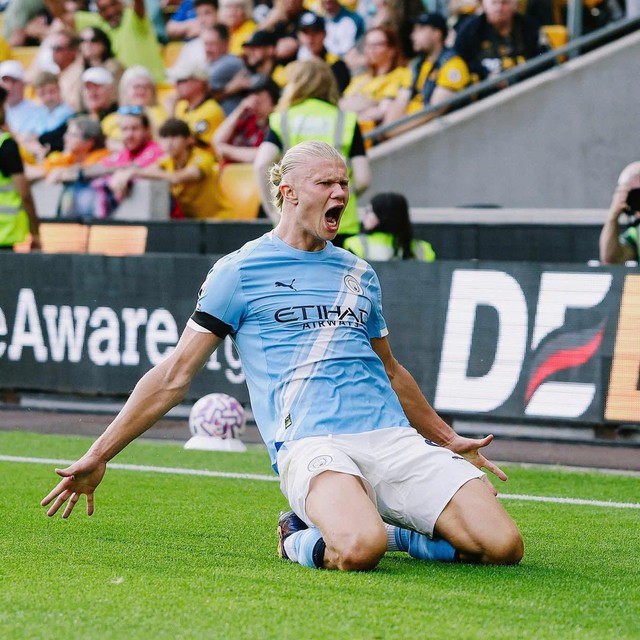 Haaland lập cú đúp, Man City thắng đậm trận mở màn- Ảnh 1.