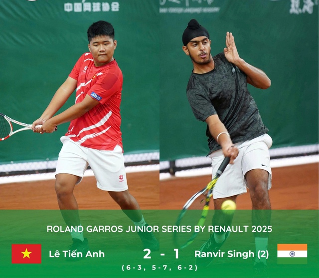 Vietnam’s Le Tien Anh stuns second seed in Roland Garros Junior qualifier - Ảnh 1.