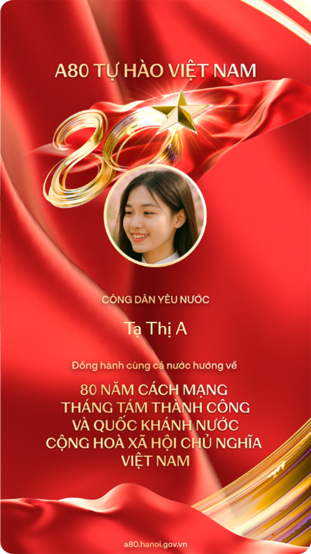 Cách tạo ảnh đại diện và thiệp từ nền tảng số 'A80 Tự hào Việt Nam'- Ảnh 7.