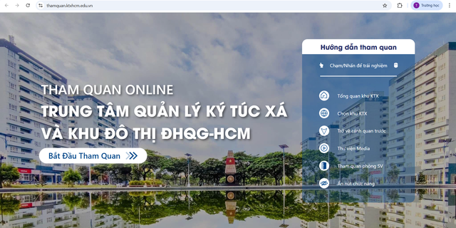 Tham quan online các loại phòng ở, tiện ích tại ký túc xá Đại học Quốc gia TP.HCM- Ảnh 1.