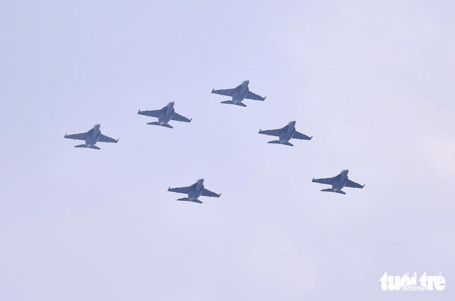 Spectacular aerial display over Hanoi’s Ba Dinh Square as preparation continues for National Day celebration
- Ảnh 9. Spectacular aerial display over Hanoi’s Ba Dinh Square as preparation continues for National Day celebration
- Ảnh 9.