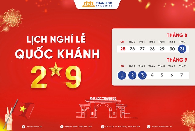 Các trường đại học thông báo nghỉ lễ 2-9 - Ảnh 2.