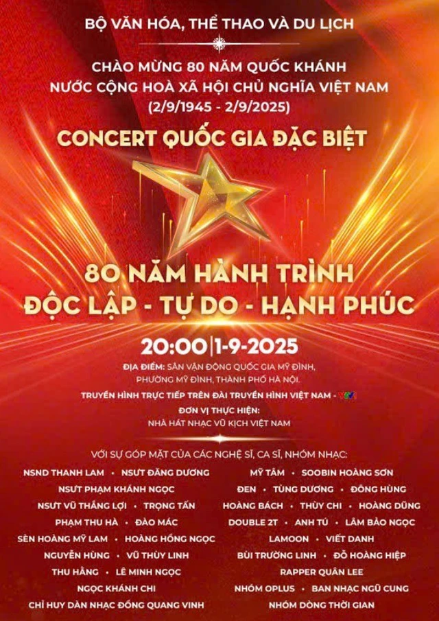 Cách nhận vé concert quốc gia '80 năm hành trình Độc lập - Tự do - Hạnh phúc' miến phí  - Ảnh 1.