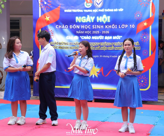 Trường THPT Gò Vấp tưng bừng chào đón học sinh khối 10 - Ảnh 17.
