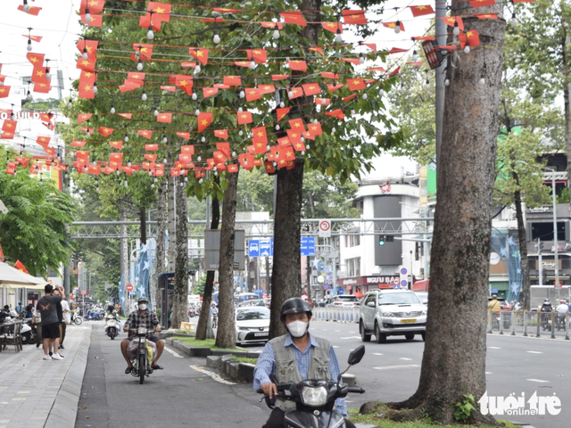 Ho Chi Minh City streets awash with national flags to celebrate 80th National Day - Ảnh 5.