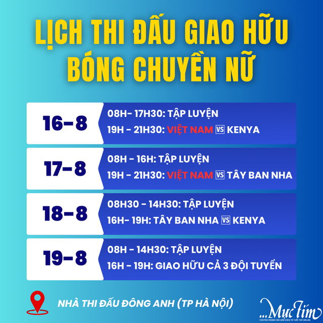 Lịch thi đấu giao hữu bóng chuyền nữ trước thềm Giải vô địch thế giới  - Ảnh 1.