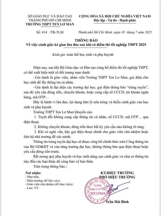 Cẩn thận với chiêu thức lừa đảo báo trúng tuyển giả mạo trường học- Ảnh 4.
