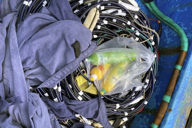 Fishing boat found illegally carrying cyanide, electric guns in Ho Chi Minh City- Ảnh 4.