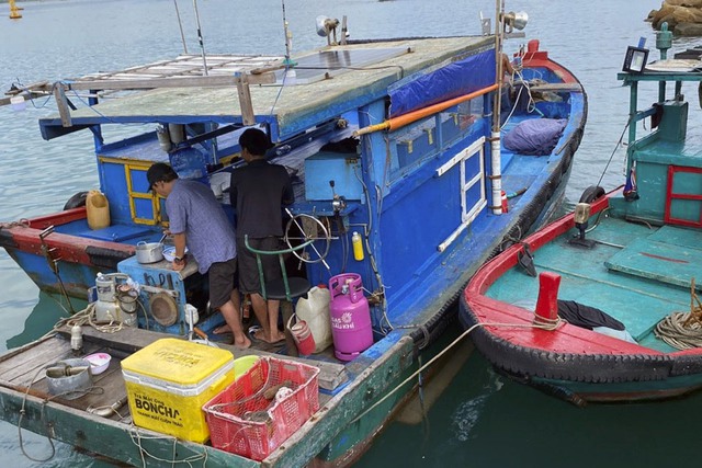 Fishing boat found illegally carrying cyanide, electric guns in Ho Chi Minh City- Ảnh 1.