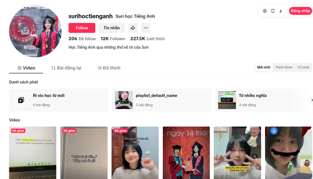 Học tiếng Anh cùng thủ khoa Trường đại học Ngoại Thương trên kênh TikTok 12k follower- Ảnh 2.