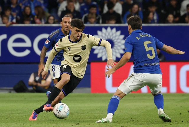 Barcelona thắng ngược Real Oviedo tại La Liga- Ảnh 1.