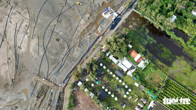 Drone photos of Can Gio sea reclamation urban area project in Ho Chi Minh City nearly 6 months after groundbreaking - Ảnh 10.