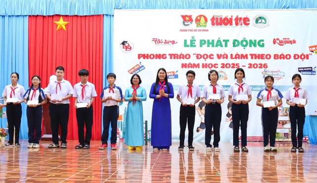 Cùng học trò Trường THCS Phước Thắng lan tỏa niềm vui 'Đọc và làm theo báo Đội' - Ảnh 11.