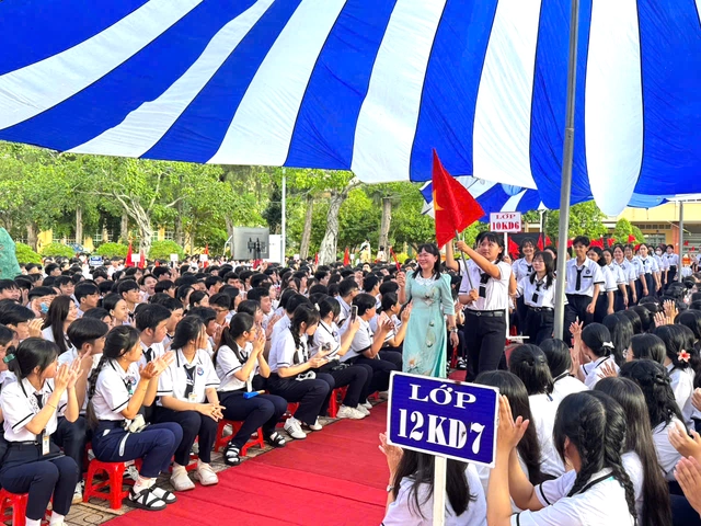 Các Trường THPT tỉnh Đồng Tháp nhận niềm vui tại lễ khai giảng - Ảnh 1.