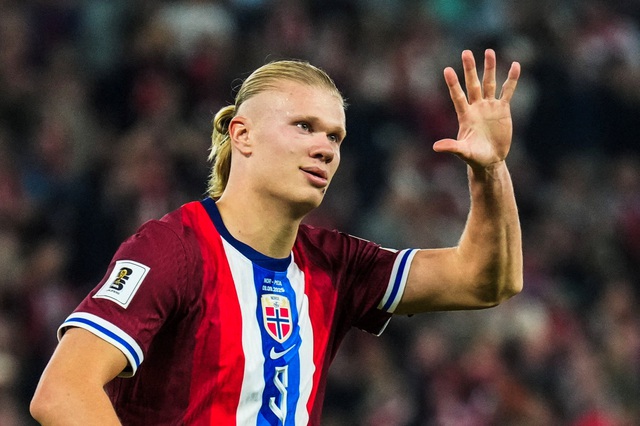 Haaland ghi 5 bàn trong 1 trận cho Na Uy tại vòng loại World Cup- Ảnh 1.