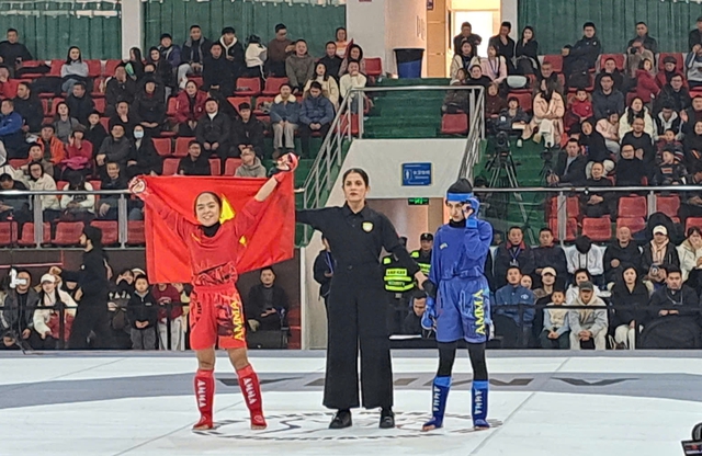 Vietnam fighter wins gold at Asian MMA championship - Ảnh 1.