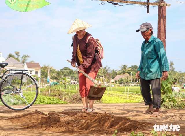 Foreign tourists explore farming practices in 400-year-old vegetable village in central Vietnam- Ảnh 1.