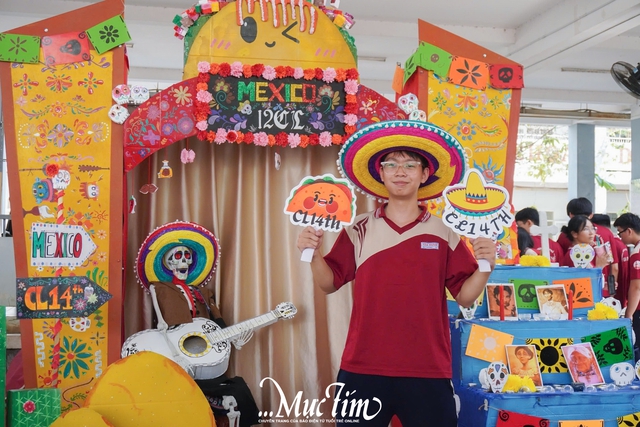 Học sinh tái hiện không gian văn hóa đa quốc gia tại hội trại truyền thống - Ảnh 1.