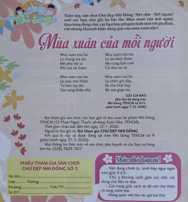 Kết quả Chữ đẹp Nhi Đồng số 3: 30 bài dự thi tiêu biểu- Ảnh 1. Kết quả Chữ đẹp Nhi Đồng số 3: 30 bài dự thi tiêu biểu- Ảnh 1.