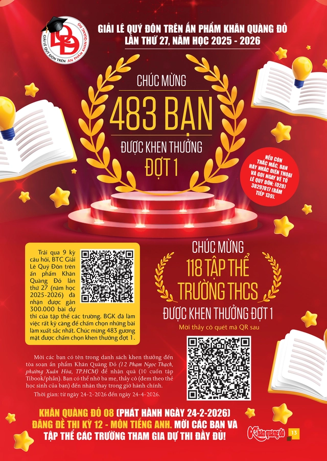 Mời bạn đón đọc Khăn Quàng Đỏ 5 - số Tất Niên, phát hành 4-2-2026: Chúc bạn mã đáo khỏe đẹp, mã đáo lớn khôn! - Ảnh 3.