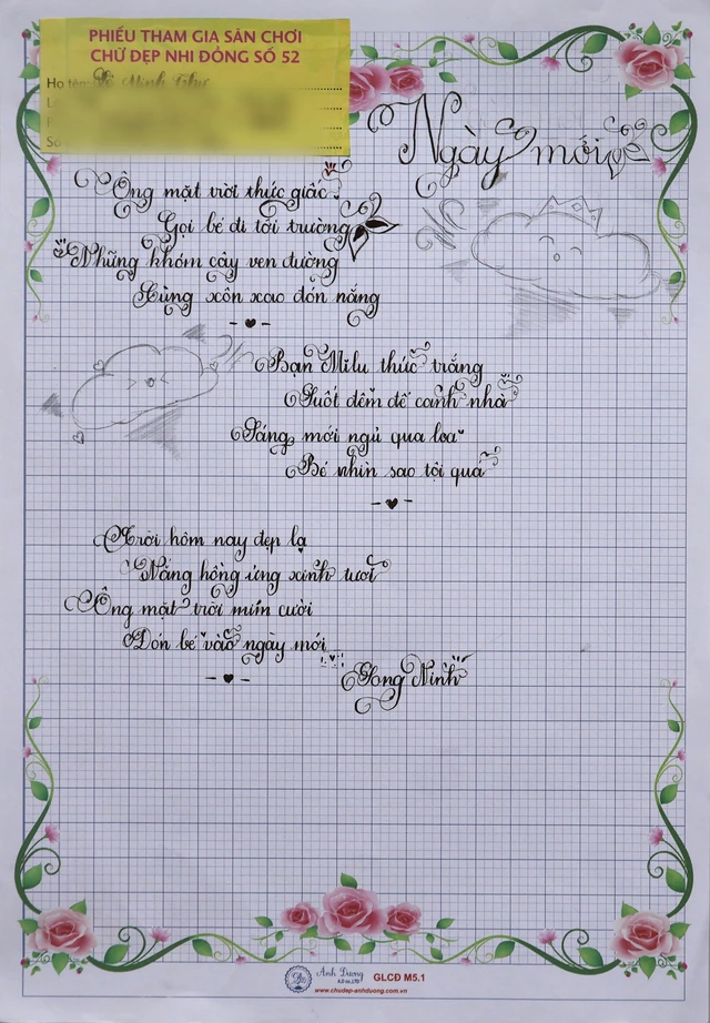 Kết quả Chữ đẹp Nhi Đồng số 52 năm 2025: 38 bài dự thi xuất sắc- Ảnh 35.