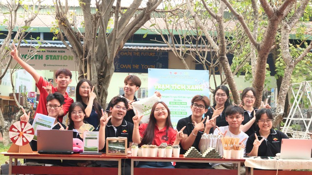 Độc đáo 'Trạm tích Xanh' của sinh viên Nhân văn - Ảnh 1.