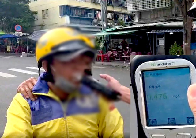 Ho Chi Minh City police catch ride-hailing drivers drunk driving- Ảnh 2.