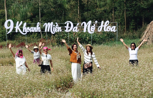 Northern Vietnam's rocky highlands turn pink as buckwheat flower season begins- Ảnh 3.