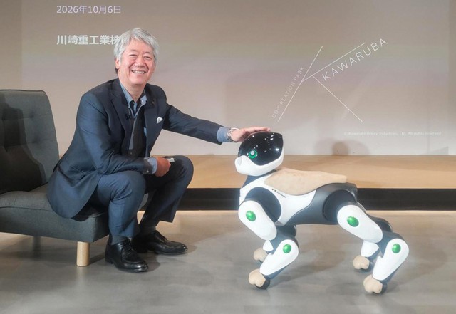 Kawasaki Heavy unveils dog-shaped robot for elderly - Ảnh 1.