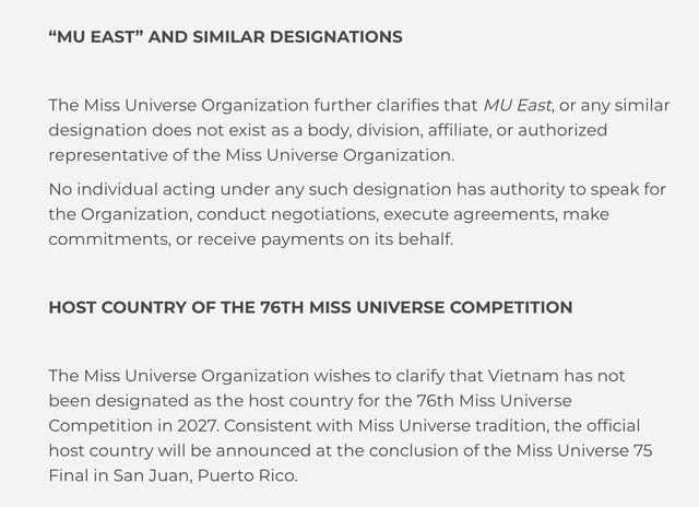 Miss Universe denies Vietnam will host 2027 pageant - Ảnh 2.