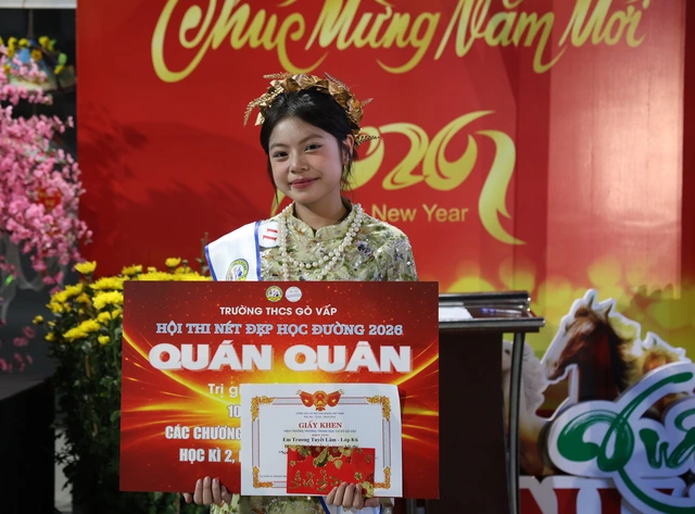 Dàn anh trai, em xinh hội tụ tại hội xuân Trường THCS Gò Vấp- Ảnh 7.