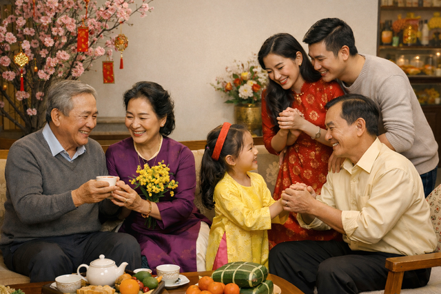 Lời chúc năm mới gửi ông bà, cha mẹ, anh chị em dịp Tết Bính Ngọ- Ảnh 1.