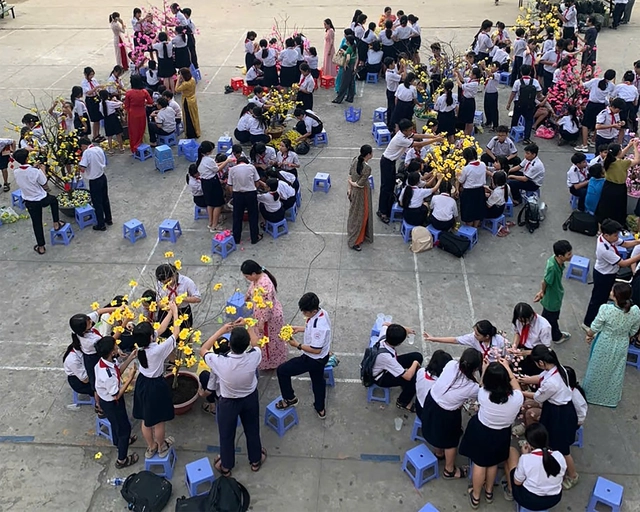 Mang ngay sắc xuân đến đây cho trường tui - Ảnh 4.