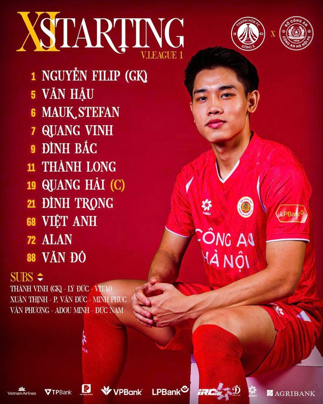 Đông Á Thanh Hóa đấu Công An Hà Nội: Đình Bắc đá chính - Ảnh 2. Đông Á Thanh Hóa đấu Công An Hà Nội: - Ảnh 2.