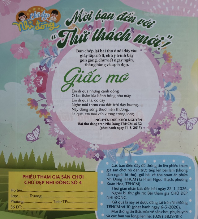 Kết quả sân chơi Chữ đẹp Nhi Đồng số 4 - Ảnh 1.