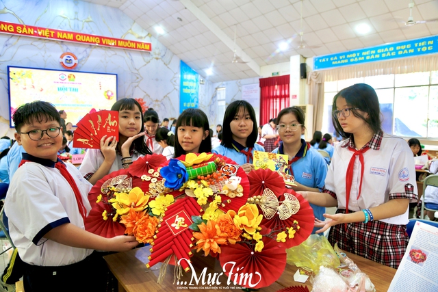 Muôn sắc màu cùng Hội xuân tại Trường THCS Bình Lợi Trung- Ảnh 1.